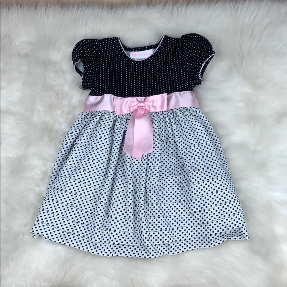Baby Girl Bonnie Baby Eyelash Polka Dot Dress